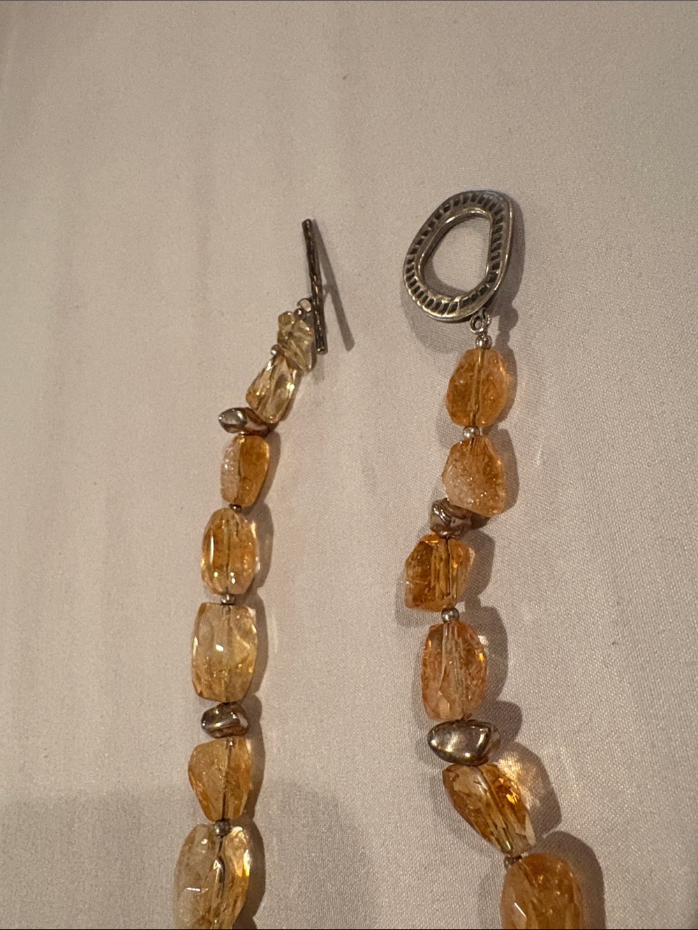 Silpada Citrine Bead Necklace with Silver Accents Square Citrine Ring, earrings - Picture 8 of 8